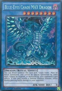 Blauäugiger Chaos-MAX-Drache (V.3) MVP1-S04 Secret Rare Near Mint Deutsch 1. Auflage