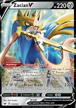 Zacian V SSH-138 Ultra Rare Near Mint Deutsch