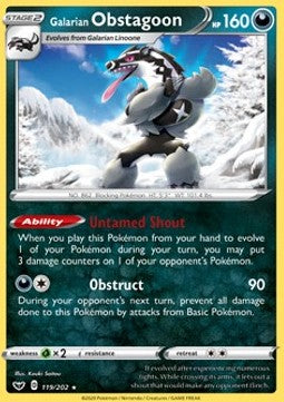 Galar-Barrikadax SSH-119 Holo Rare Excellent Deutsch
