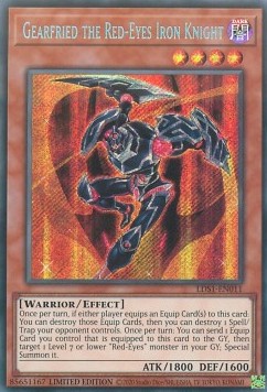 Gerfried, Rotäugiger Eisenritter LDS1-011 Secret Rare Poor Deutsch