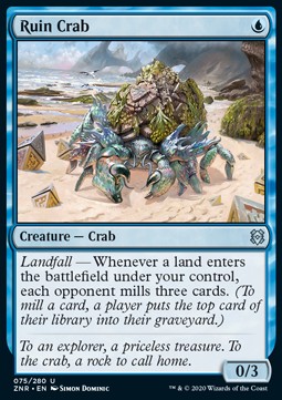 Ruin Crab ZNR-75 Uncommon Near Mint Englisch