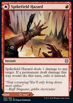 Spikefield Hazard // Spikefield Cave ZNR-166 Uncommon Excellent Englisch