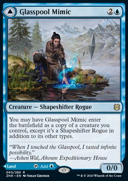 Glasspool Mimic // Glasspool Shore ZNR-60 Rare Good Englisch Foil