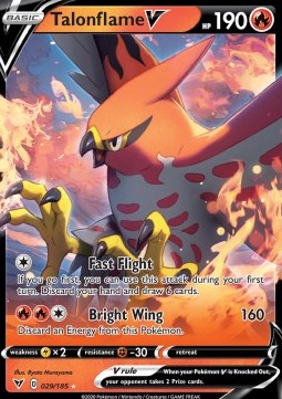 Talonflame V VIV-29 Ultra Rare Good Englisch