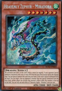 Himmlischer Zephir - Miradora (V.1) BLVO-029 Secret Rare Near Mint Deutsch 1. Auflage