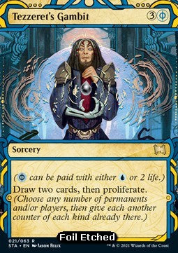 Tezzeret's Gambit STA-21 Rare Near Mint Englisch Foil