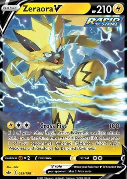 Zeraora V CRE-053 Ultra Rare LP Deutsch
