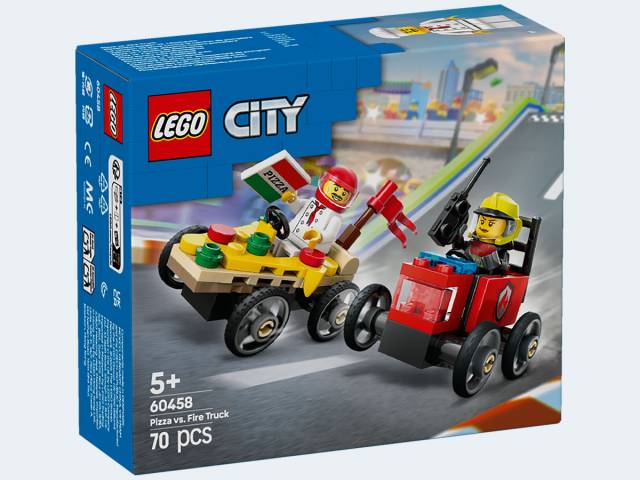 LEGO City Pizzalieferwagen vs Löschauto