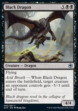 Schwarzer Drache AFR-90 Uncommon Excellent Deutsch Foil