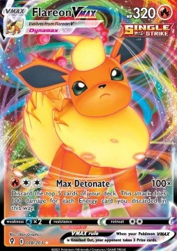 Flareon VMAX EVS-018 Ultra Rare Played Englisch