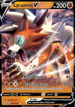 Lycanroc V EVS-091 Ultra Rare Excellent Englisch