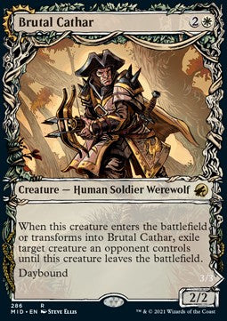 Brutal Cathar // Moonrage Brute XMID-286 Rare Light Played Deutsch