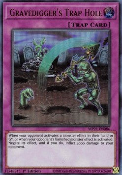 Gravedigger's Trap Hole MP21-086 Ultra Rare Poor Englisch 1. Auflage