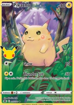 Pikachu CEL-005 Holo Rare Light Played Englisch