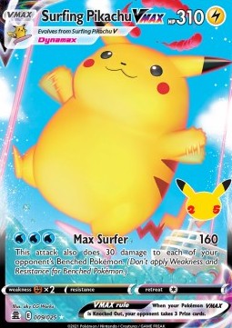 Surfendes Pikachu VMAX CEL-009 Ultra Rare Excellent Deutsch