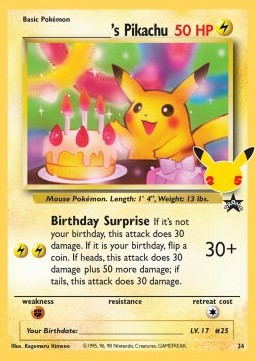 _____'s Pikachu CEL-WP 24 Promo Excellent Deutsch