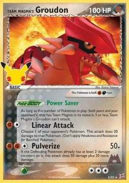 Team Magma's Groudon CEL-MA 9 Holo Rare Near Mint Deutsch