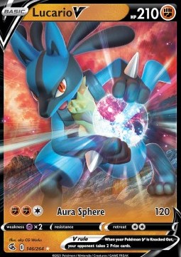 Lucario V FST-146 Ultra Rare Good Deutsch