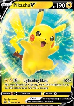 Pikachu V SWSH-198 Promo Excellent Deutsch