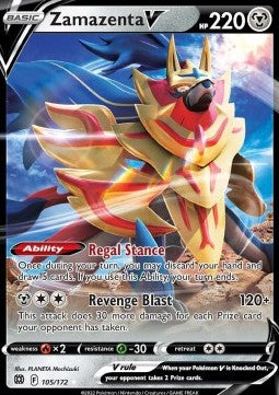 Zamazenta V BRS-105 Ultra Rare Good Englisch