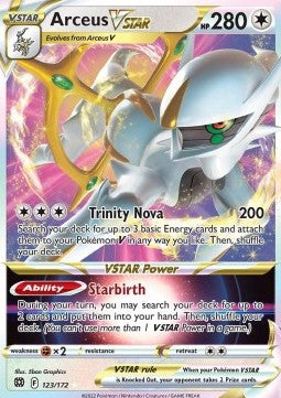 Arceus VSTAR BRS-123 Ultra Rare Good Deutsch