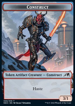 Construct Token (R 3/1) // Samurai Token (W 2/2) XNEO-T 6/3 Token Near Mint Englisch Foil