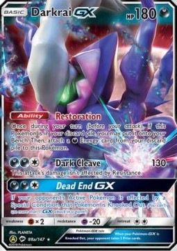 Darkrai GX BUS-88a Promo Light Played Englisch
