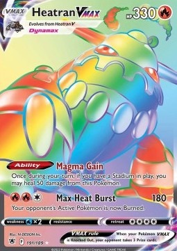 Heatran VMAX ASR-191 Secret Rare Good Deutsch