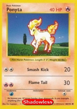 Ponyta BS-60 Common Near Mint Englisch
