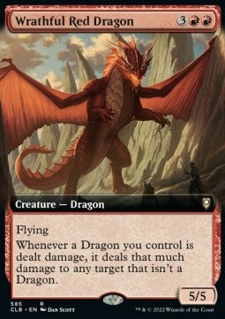 Zorniger roter Drache XCLB-585 Rare Excellent Deutsch Foil