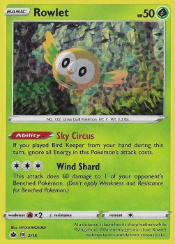 Rowlet MCD22-2 Fixed Light Played Englisch