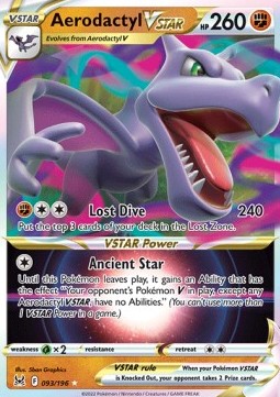 Aerodactyl VSTAR LOR-093 Ultra Rare EX Deutsch