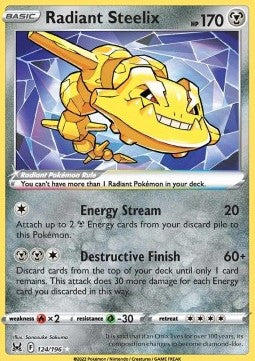 Radiant Steelix LOR-124 Ultra Rare Near Mint Englisch
