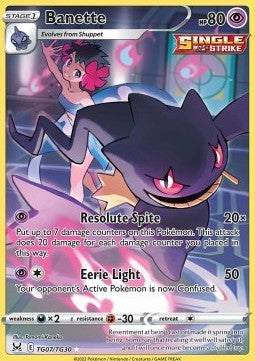 Banette LOR-TG07 Holo Rare Excellent Deutsch