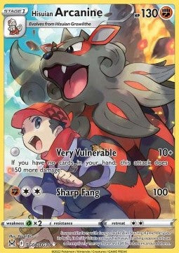 Hisuian Arcanine LOR-TG08 Holo Rare Near Mint Englisch