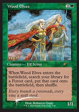 Wood Elves 30C-5 Rare Near Mint Englisch Foil