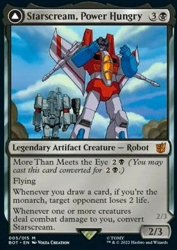 Starscream, Power Hungry // Starscream, Seeker Leader BOT-5 Mythic Near Mint Englisch Foil