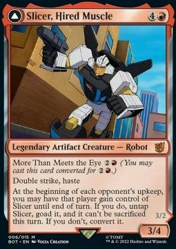 Slicer, Hired Muscle // Slicer, High-Speed Antagonist BOT-6 Mythic Near Mint Englisch