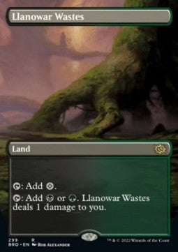 Llanowar Wastes XBRO-299 Rare Excellent Englisch Foil