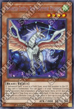Entwickeltes Kristallungeheuer Saphirpegasus BLCR-016 Secret Rare Poor Deutsch 1. Auflage