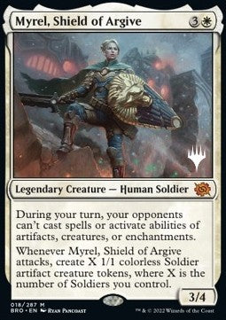 Myrel, Shield of Argive (V.2) PBRO-18 Mythic Excellent Deutsch Foil