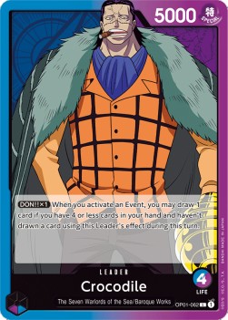 Crocodile (OP01-062) (V.1) OP01 Leader Near Mint Englisch