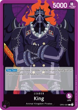 King (OP01-091) (V.1) OP01 Leader Near Mint Englisch