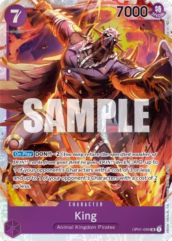 King (OP01-096) (V.1) OP01 Super Rare Near Mint Englisch