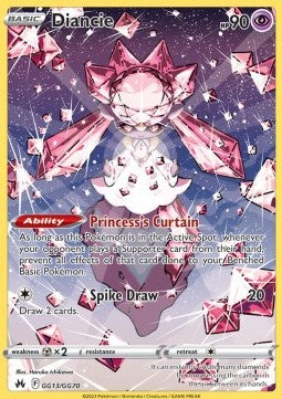 Diancie CRZ-GG13 Holo Rare Near Mint Deutsch