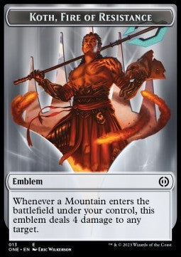 Koth, Fire of Resistance Emblem XONE-T13 Token Light Played Englisch