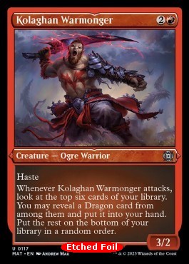 Kolaghan Warmonger XMAT-117 Uncommon Excellent Englisch Foil