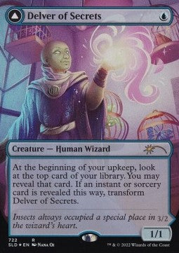 Delver of Secrets / Insectile Aberration SLD-722 Rare Near Mint Englisch Foil