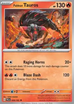 Paldea-Tauros PAL-028 Uncommon Near Mint Deutsch