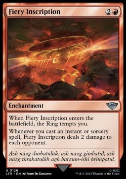 Fiery Inscription LTR-126 Uncommon Excellent Englisch Foil